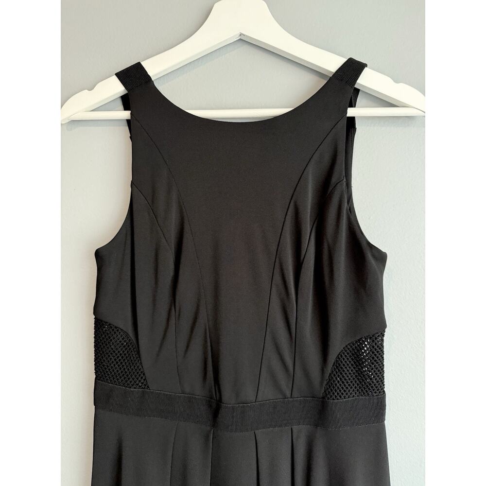 Ashley Beyond Black Midi Dress Size 4 Sleeveless Fit Flare Minimalist Workwear - Picture 4 of 8
